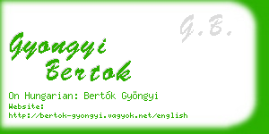 gyongyi bertok business card