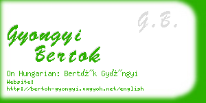 gyongyi bertok business card